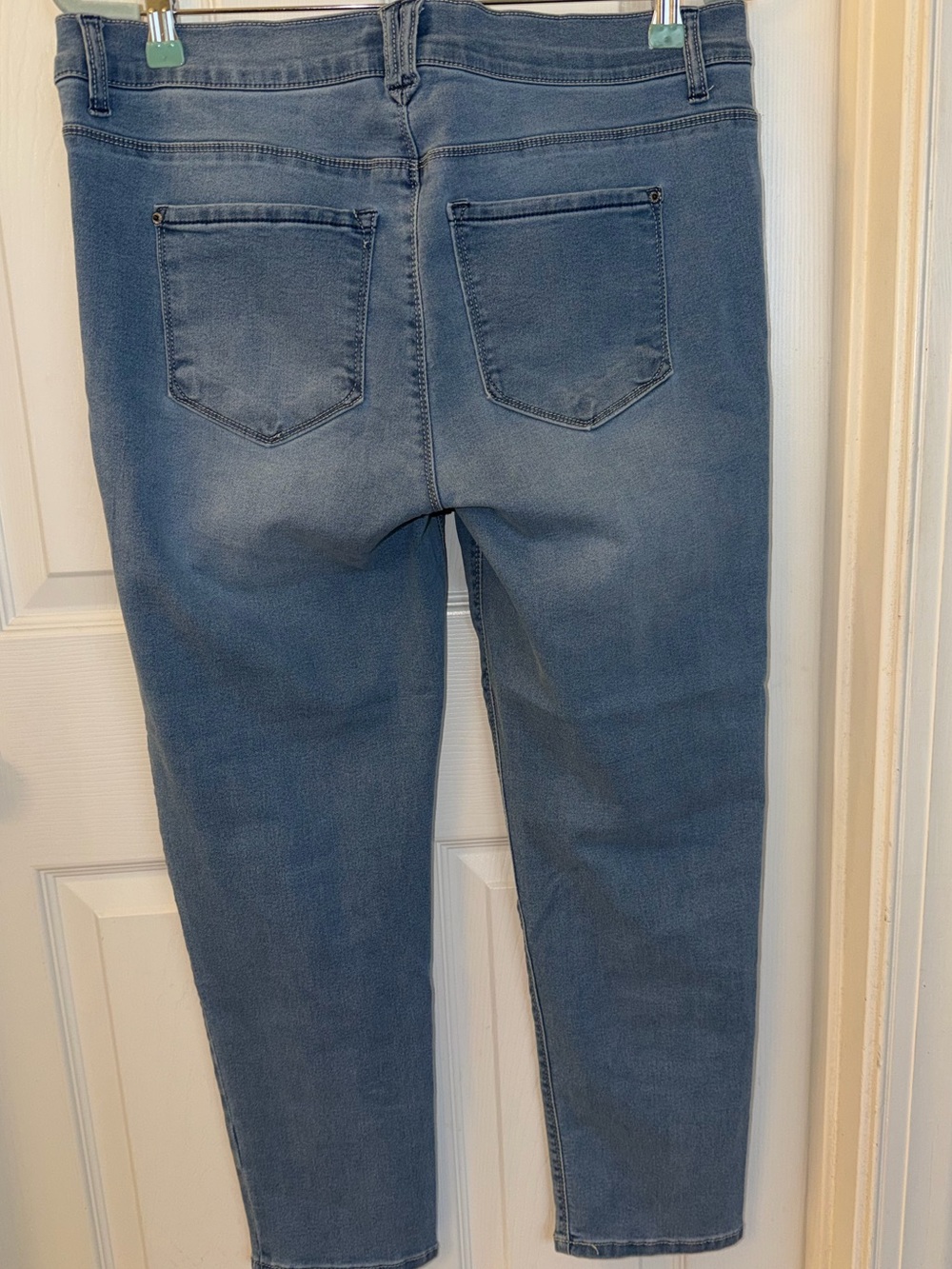 Curve Appeal Figure Flattering Light Wash Skinny Jeans Sz 14 - Picture 6 of 9